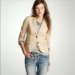 J Crew Silk/Cotton Blend Schoolboy Jacket Blazer - EUC